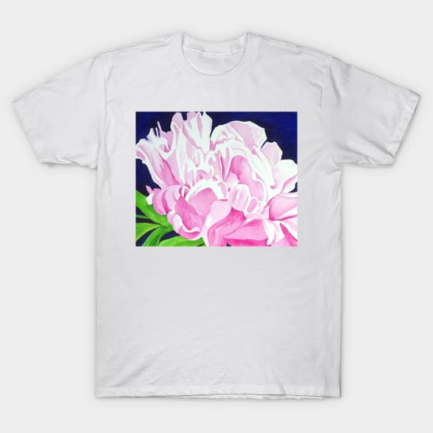 Peony Watercolor T-Shirt by smartartdesigns